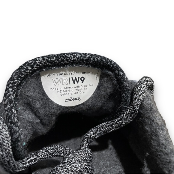 Allbirds Wool Runners Women’s Size 9 Sneakers Shoes Charcoal Gray - Picture 7 of 9